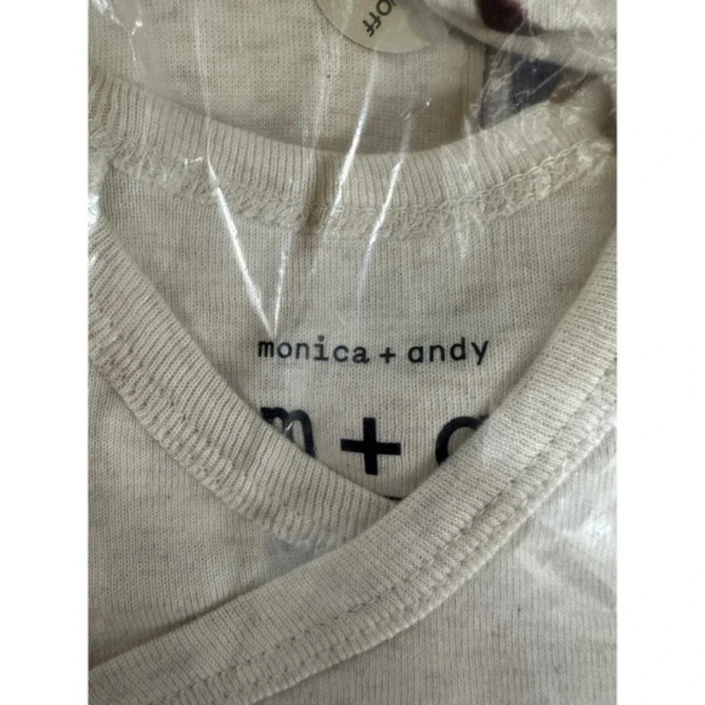 Monica + Andy Baby 3-6 Months Cuddle 5pc Set Teddy Bear Organic Cotton Cream